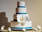  Wedding cake in blue and white